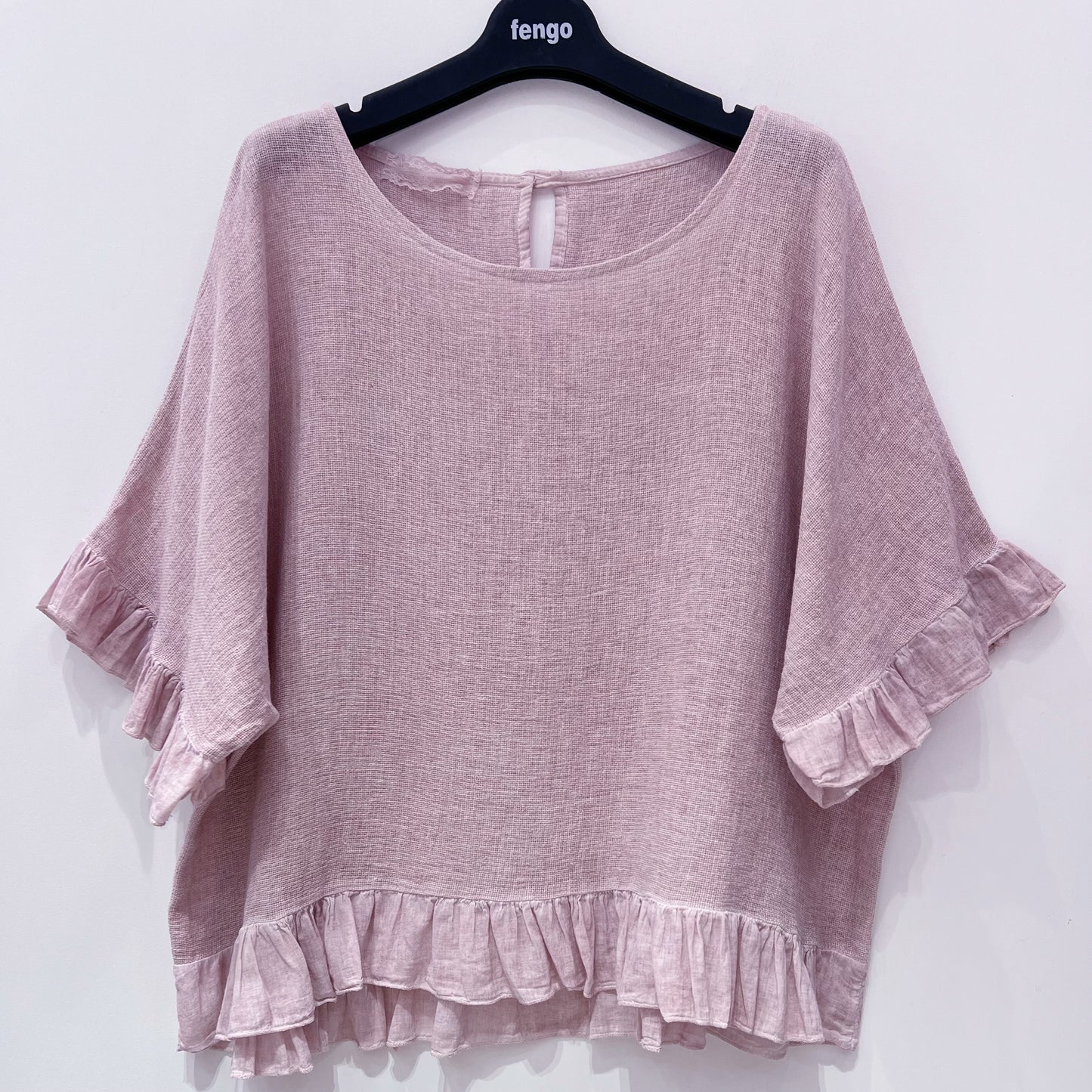 The Ruffle Bloom Linen Top
