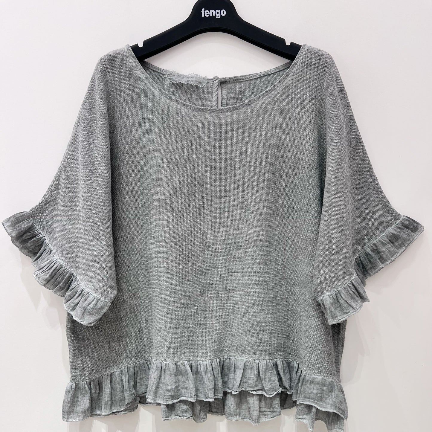 The Ruffle Bloom Linen Top