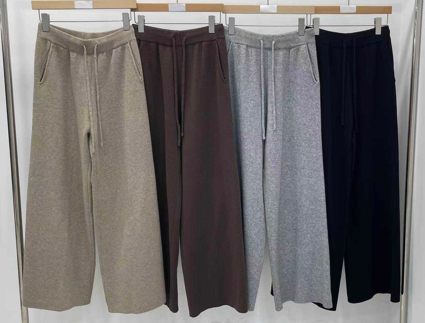 Wide Leg Sweatpants With Drawstring