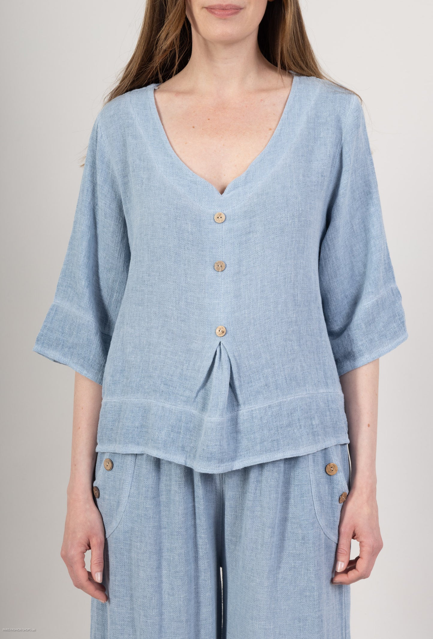 The Cloudline Button Blouse