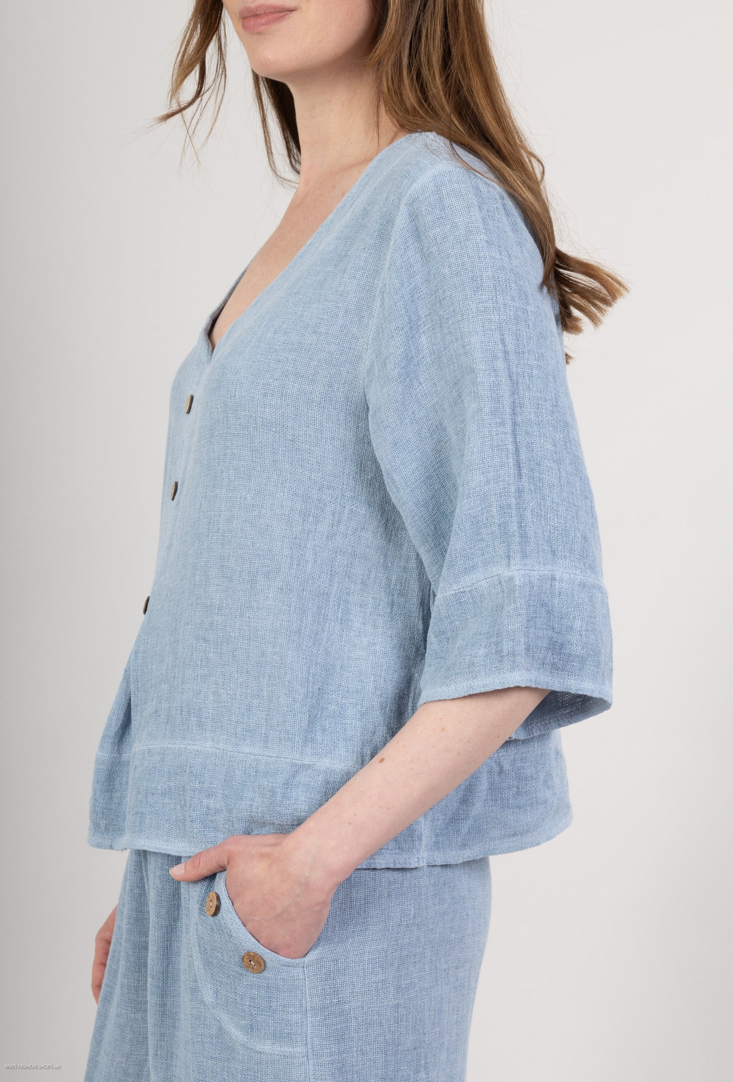 The Cloudline Button Blouse
