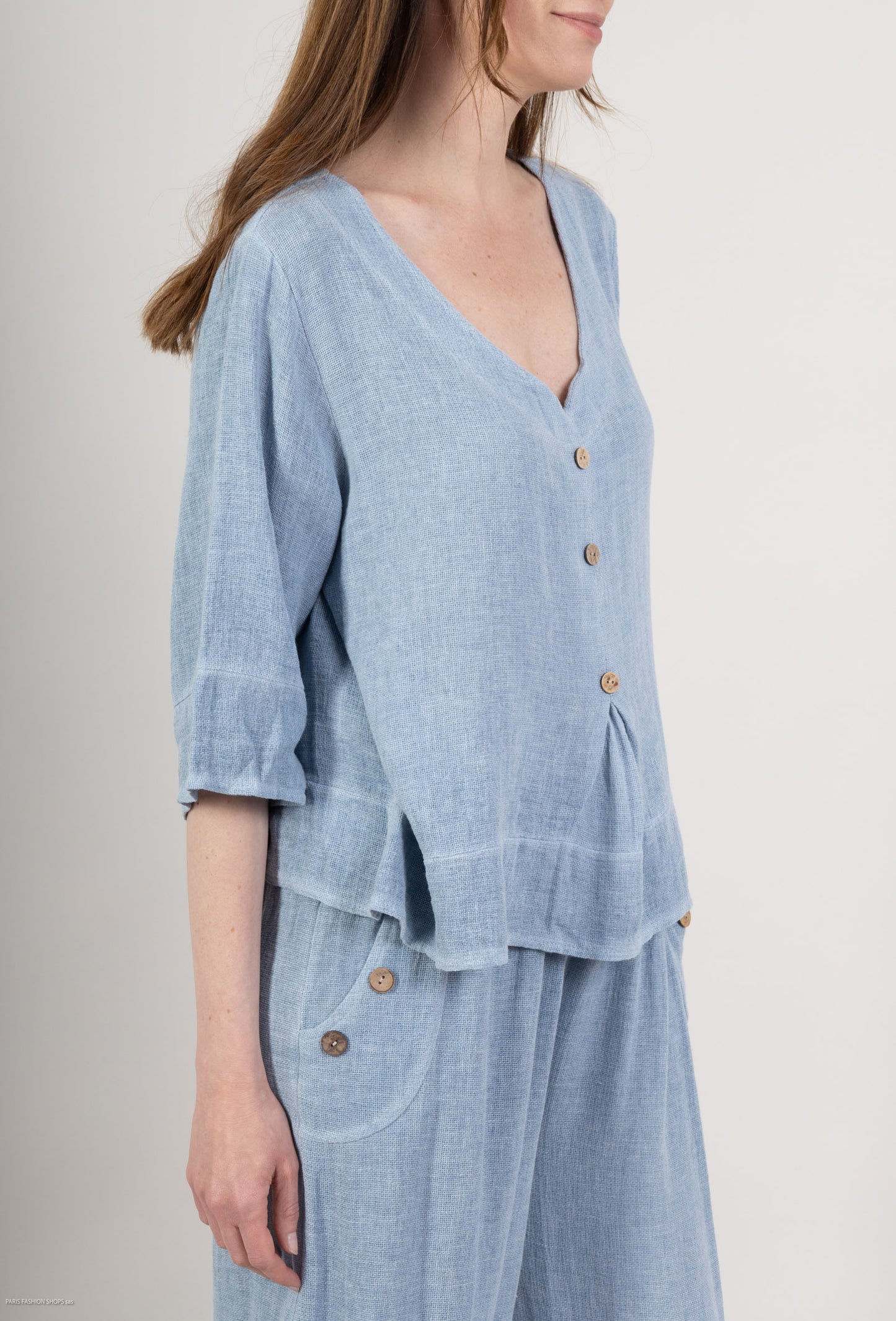 The Cloudline Button Blouse