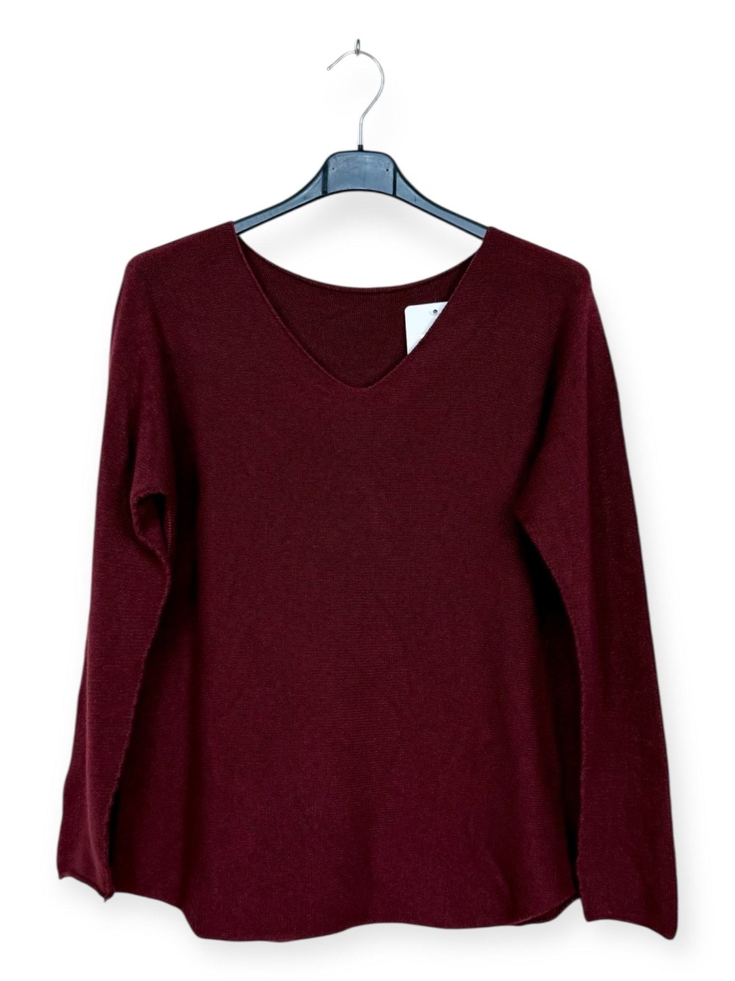 Relaxed Fit V-Neck Sweater