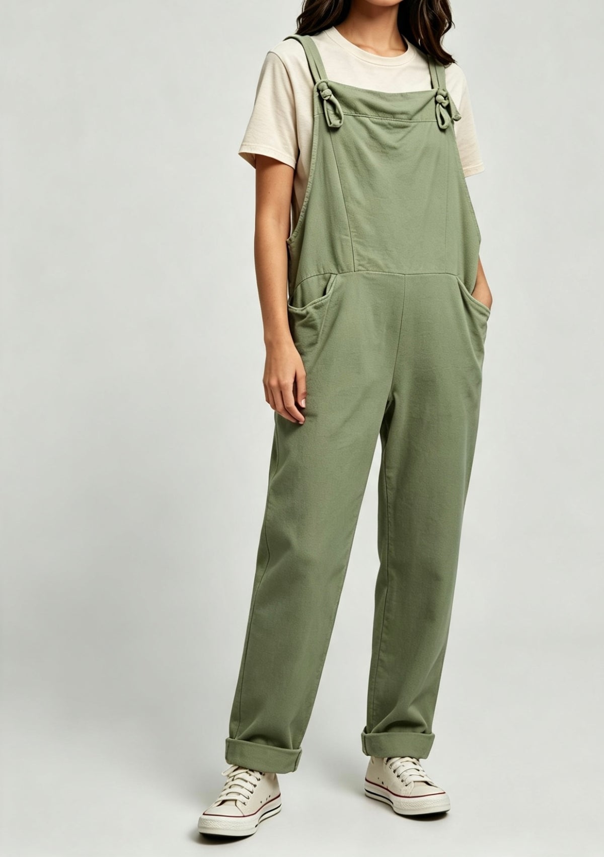 Bella Plain Dungarees