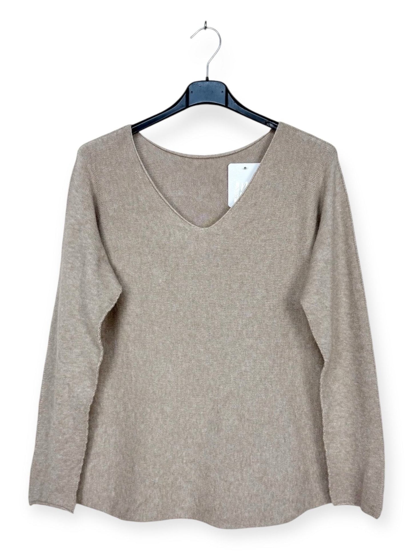 Relaxed Fit V-Neck Sweater