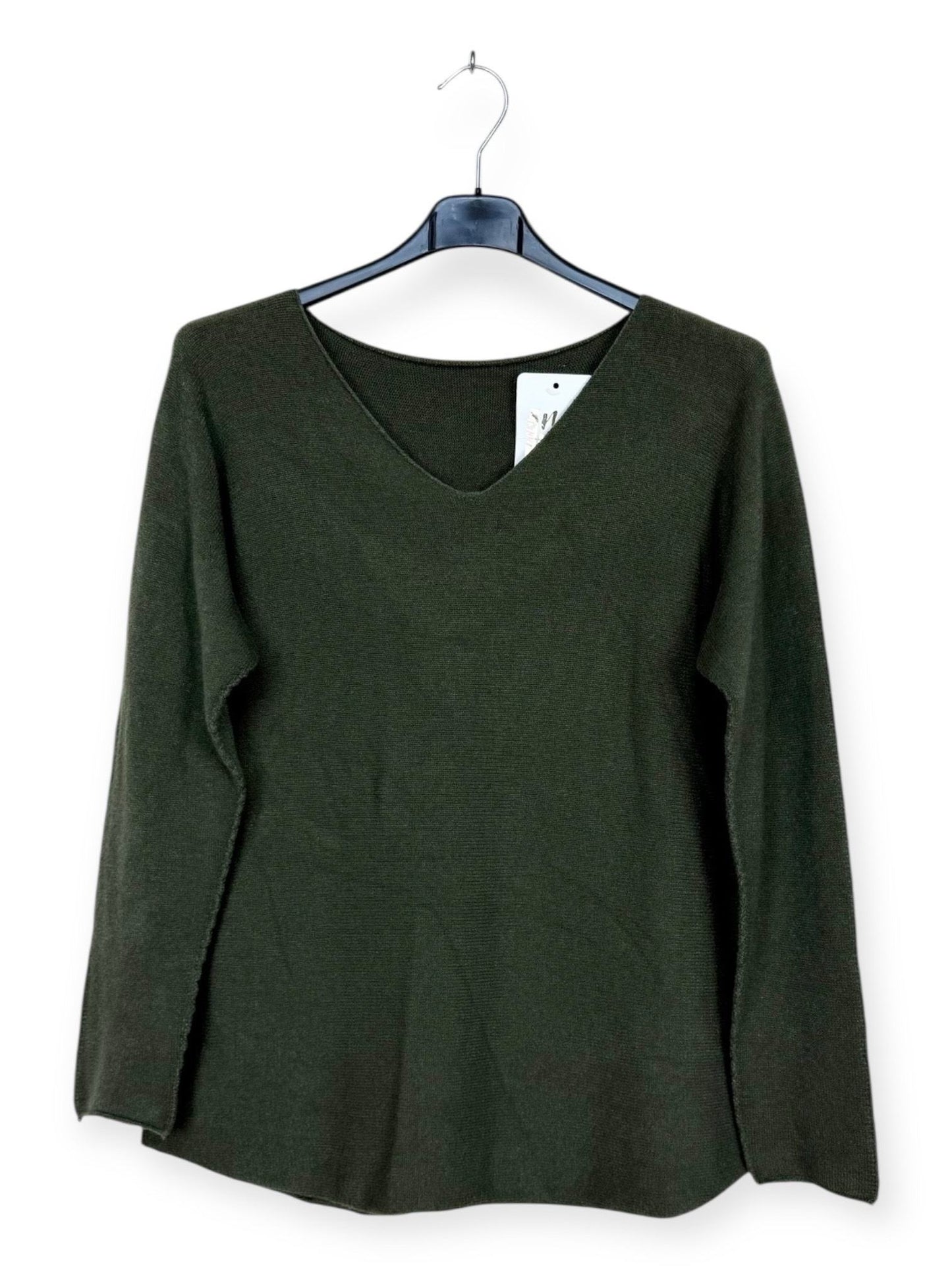 Relaxed Fit V-Neck Sweater