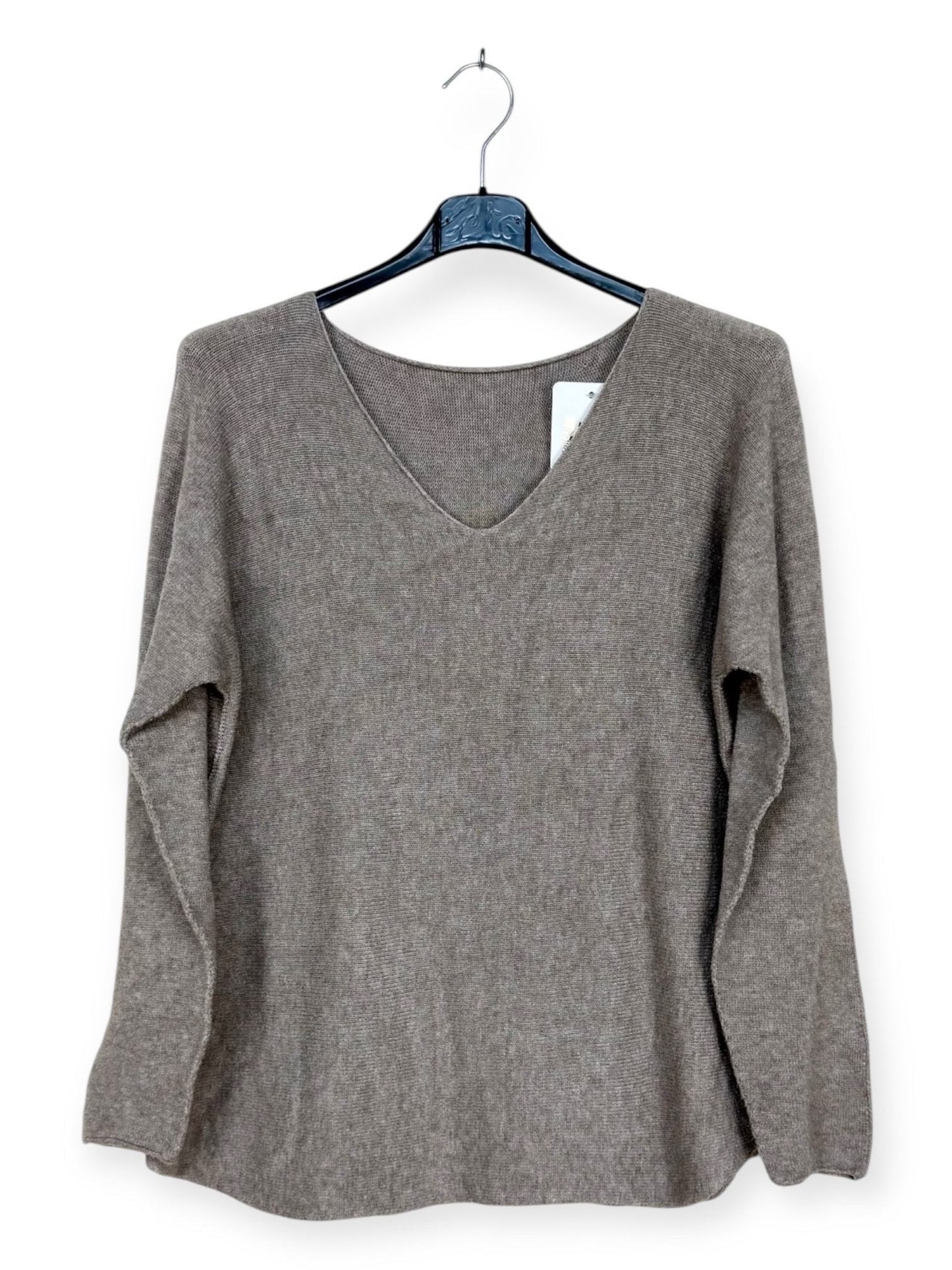 Relaxed Fit V-Neck Sweater